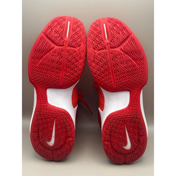 Nike Zoom Clear Out Mens Red White Basketball Sneaker Shoes Size 9.5 - Picture 10 of 12
